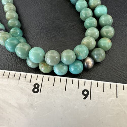 Royston Green Turquoise Necklace | Southwestern Sterling Silver | 22" | 17536