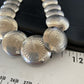 Navajo Graduated Concha Bead Necklace | Sterling Silver Pillow Stamped | Single Strand | 14166