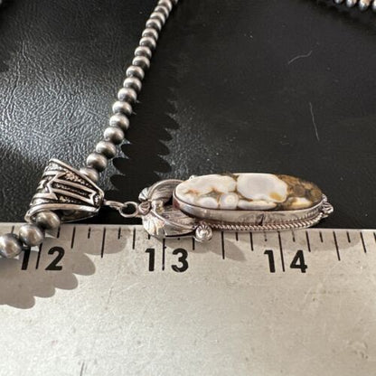 Navajo Wild Horse Necklace Pendant | Sterling Silver | Authentic Native American Handmade | 16985