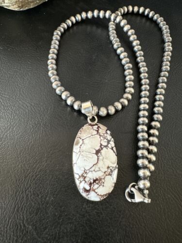 Men's Women's Wild Horse Necklace Pendant | Navajo Sterling Silver | Authentic Native American Handmade | 15736