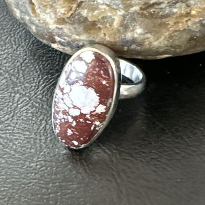 Men's & Women's Wild Horse Turquoise Ring | Navajo Sterling Silver | Sz 8 | 17359
