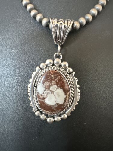 Navajo Wild Horse Necklace Pendant | Sterling Silver | Authentic Native American Handmade | 16755