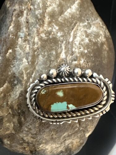 Men's Women's Blue Turquoise #8 Navajo Ring | Sterling Silver | Sz 11 | 16895