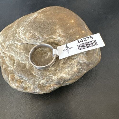 Navajo Sterling Silver Wedding Band | Sz 7.5 | Authentic Native American Handmade | 14275