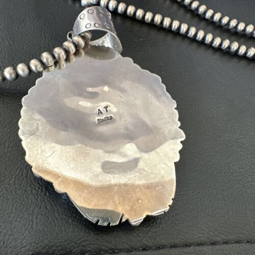 Navajo Purple Charoite Pendant with Pearls | Sterling Silver Necklace | Authentic Native American Handmade | 17154
