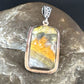 Navajo Bumblebee Jasper Pendant Necklace | Sterling Silver | Authentic Native American Handmade | 15962