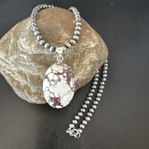 Navajo Wild Horse Necklace Pendant | Sterling Silver | Authentic Native American Handmade | 15723
