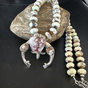 Men's Navajo Wild Horse Naja Necklace Pendant | Sterling Silver | Authentic Native American Handmade | 15293