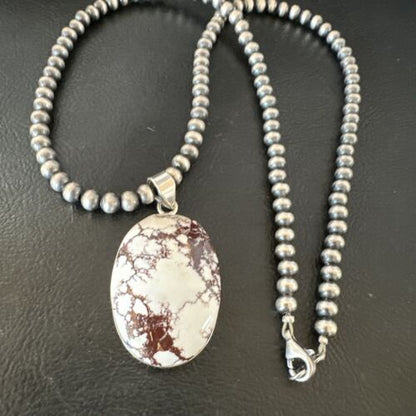 Navajo Wild Horse Necklace Pendant | Sterling Silver | Authentic Native American Handmade | 15723