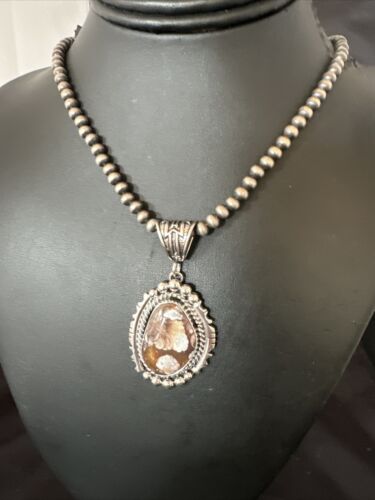 Navajo Wild Horse Necklace Pendant | Sterling Silver | Authentic Native American Handmade | 16754