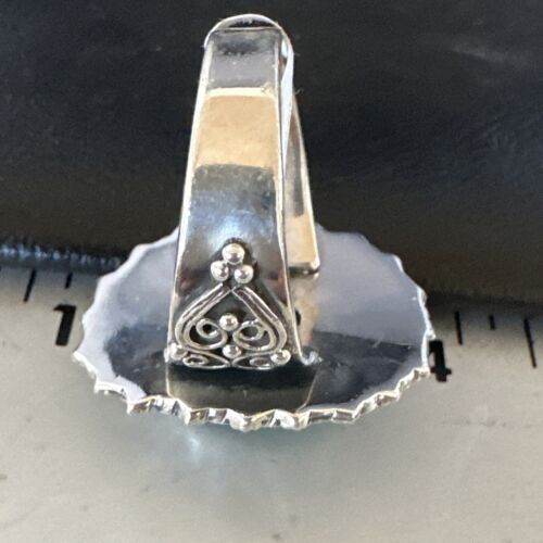 Navajo Green Turquoise Ring | Sterling Silver | Sz 11 | Authentic Native American Handmade | 15507