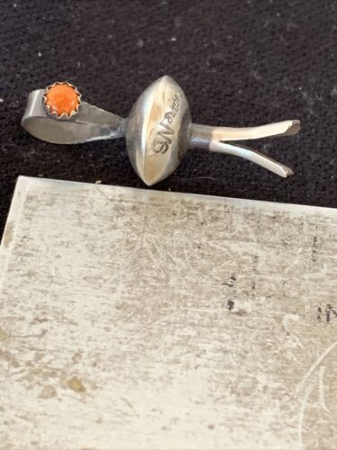 Navajo Spiny Oyster Naja Pendant | Sterling Silver | 1" | Authentic Native American Handmade | 01259
