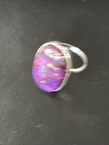 Southwestern Navajo Purple Mojave Turquoise Ring | Sterling Silver | Sz 10 | 15607