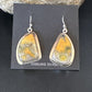 Navajo Bumblebee Jasper Earrings | Sterling Silver | Authentic Native American Handmade | 15826