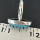 Navajo Blue Mojave Turquoise Ring | Sterling Silver | Adjustable Sz 8 | Authentic Native American Handmade | 15712