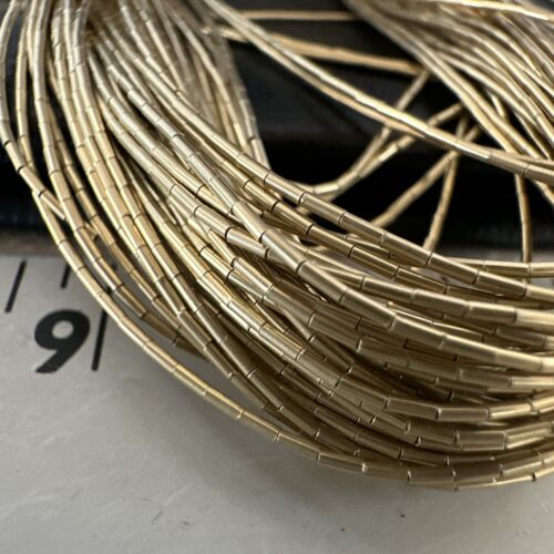 Gold Filled Heishi Tubes Necklace | 50 Strand | Liquid Sterling Silver | 30" | 17393