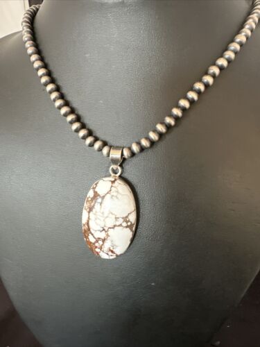 Navajo Wild Horse Necklace Pendant | Sterling Silver | Authentic Native American Handmade | 15729