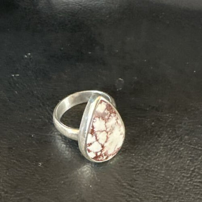 Men's & Women's Wild Horse Turquoise Ring | Navajo Sterling Silver | Sz 7 | Authentic Native American Handmade | 17284
