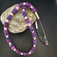 Navajo Purple Sugilite & Jasper Bead Necklace | Sterling Silver | 26" | Authentic Native American Handmade | 15345