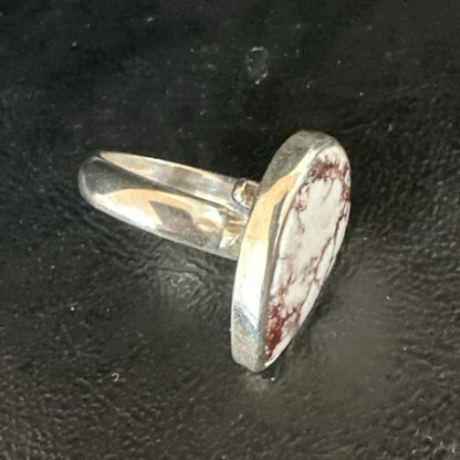 Men's & Women's Wild Horse Turquoise Ring | Navajo Sterling Silver | Sz 7 | Authentic Native American Handmade | 17284