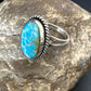 Navajo Sterling Silver Blue Kingman Turquoise Ring | Sz 11.5 | Authentic Native American Handmade | 15913