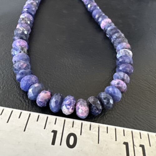 Navajo Rare Faceted Purple Sugilite Bead Necklace | Sterling Silver | 20" | Authentic Native American Handmade | 16452