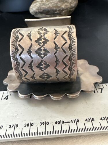 Navajo Sugilite Pink Conch Cuff Bracelet | Sterling Silver | Authentic Native American Handmade | 15853