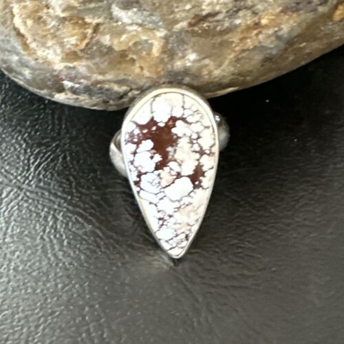 Navajo Wild Horse Turquoise Ring | Sterling Silver | Sz 7 | Authentic Native American Handmade | 17366