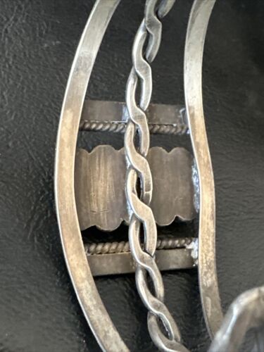 Women's Navajo Sterling Silver Cuff Bracelet | Blue Arizona Turquoise | 3 Stone | 16430