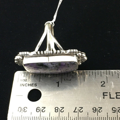 Native American Navajo Purple Charoite Ring | Sterling Silver | Sz 7.75 | 10101
