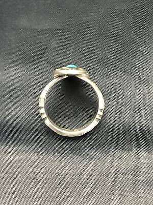 Navajo Kingman Turquoise Ring | Sterling Silver Shadow Box | Sz 6 | Authentic Native American Handmade | 16866