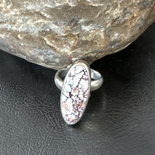 Men's and Women's Wild Horse Turquoise Ring | Navajo Sterling Silver | Sz 7 | 17358