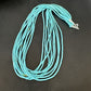 Blue Turquoise Heishi 10-Strand Liquid Sterling Necklace | 20" | 16915