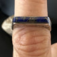 Navajo Navy Blue Lapis Inlay Ring | Sterling Silver | Sz 7 | Authentic Native American Handmade | 11290