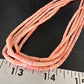 Navajo Pink Coral Tube Heishi Bead Necklace | 5-Strand Sterling Silver | 18" | Authentic Native American Handmade | 15278