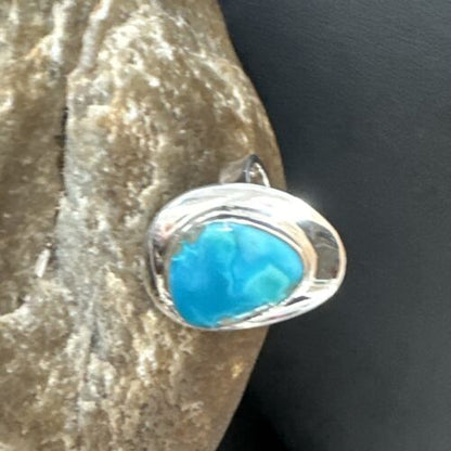 Sterling Silver Blue Kingman Turquoise Ring | Sz 7 | 17593
