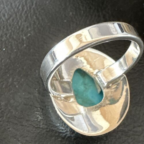 Navajo Blue Kingman Turquoise Ring | Sterling Silver | Sz 10 | Authentic Native American Handmade | 16582