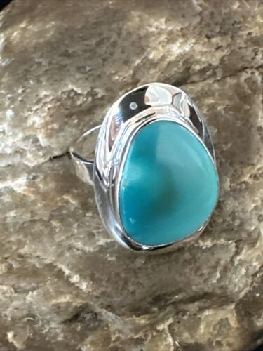 Sterling Silver Blue Kingman Turquoise Ring | Sz 9 | 17599