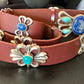 Men's Kingman Turquoise Lapis Concho Belt | Sterling Silver Navajo Tufa | Authentic Native American Handmade | 16682