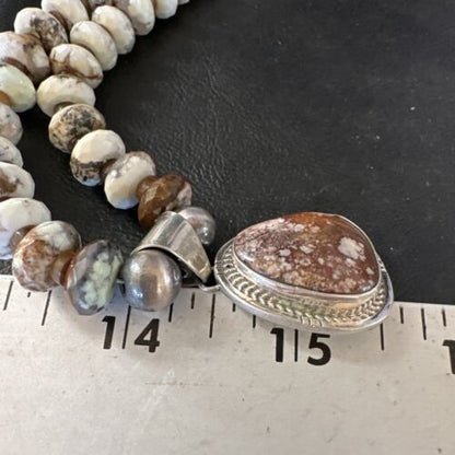 Men's Navajo Wild Horse Necklace Pendant | Sterling Silver | 24" | Authentic Native American Handmade | 15538