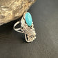 Navajo Blue Turquoise Ring | Sterling Silver | Sz 5.5 | Authentic Native American Handmade | 15404