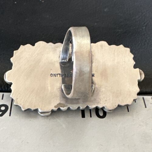 Native American Men's Spiny Oyster Ring | Navajo Sterling Silver | Sz 8.5 | 16888
