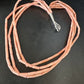 Pink Coral Tube Heishi Bead Necklace | 4 Strand Navajo Sterling Silver | 18" | 15279