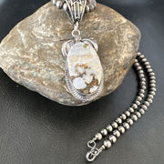 Navajo Wild Horse Necklace Pendant | Sterling Silver | Authentic Native American Handmade | 16944