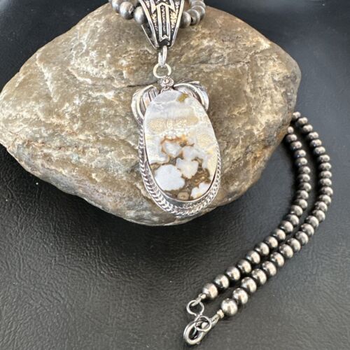 Navajo Wild Horse Necklace Pendant | Sterling Silver | Authentic Native American Handmade | 16944