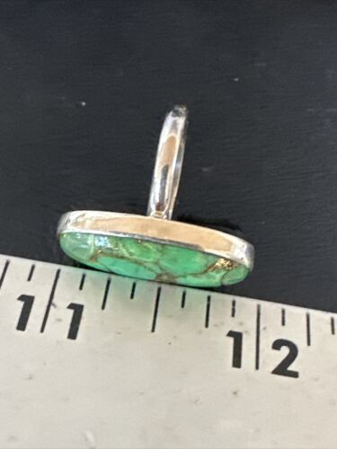 Southwestern Navajo Green Mojave Turquoise Ring | Sterling Silver | Sz 6 | 15598