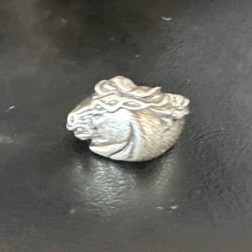 Southwestern Navajo Horsehead Ring | Sterling Silver | Sz 10 | Authentic Native American Handmade | 15379