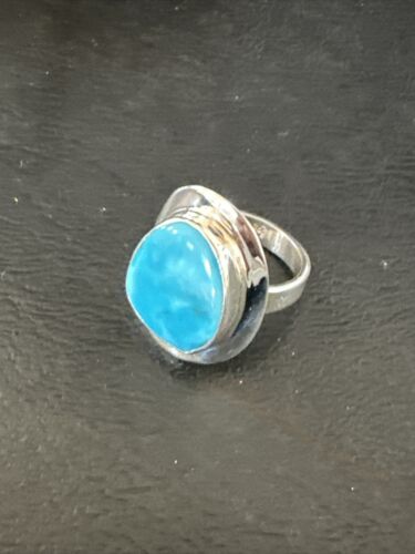 Sterling Silver Blue Kingman Turquoise Ring | Sz 7 | 17595