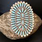 Zuni Blue Turquoise Needle Point Cluster Ring | Authentic Native American Sterling Silver | Multi-Stone | Sz 8 | 15060