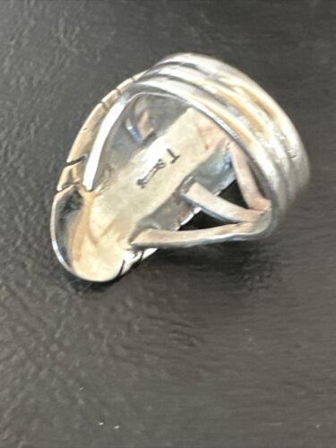 Navajo Green Sonoran Turquoise Ring | Sterling Silver | Sz 8 | Authentic Native American Handmade | 16393